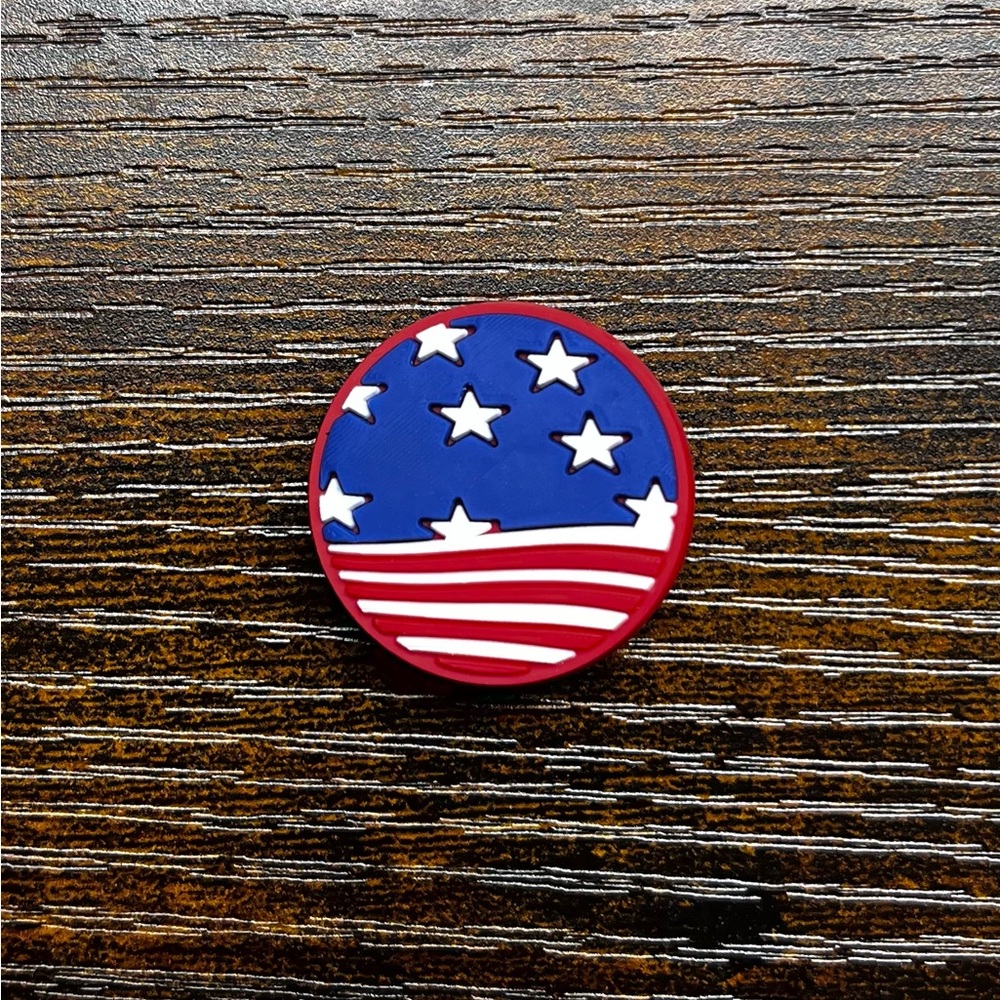 Patriotic American Flag Croc Charm